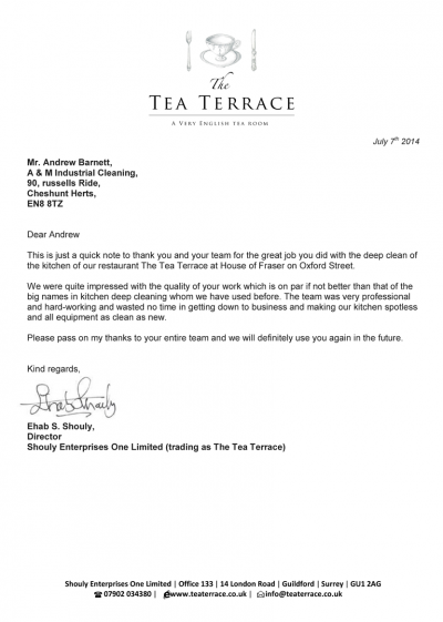 Testimonial: The TEA Terrace